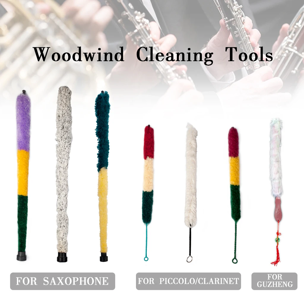 LOMMI Woodwind Cleaning Tools Saxophone Soft Cleaning Brush Cleaner Pad Saver Replacement Maintain Care Tool For Tenor Sax