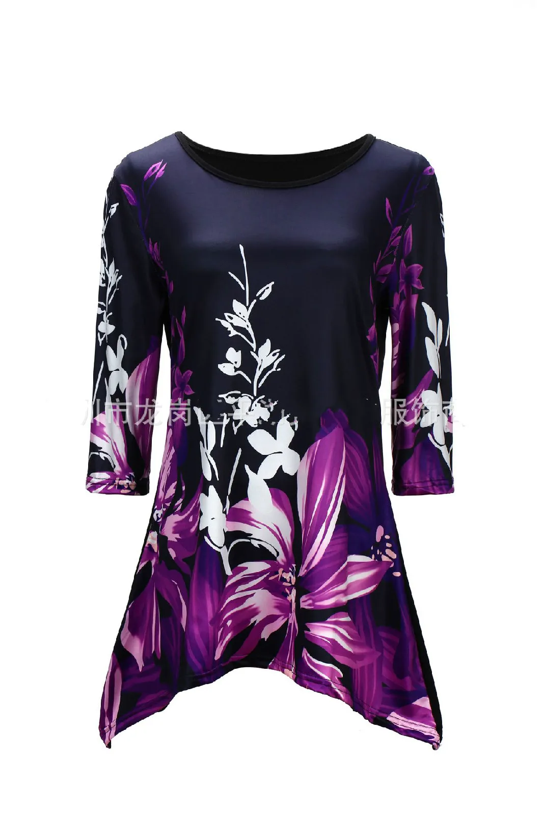 Women 2020 Boho Floral Print Stretch Beach Shirt Tunic Loose Long Party Blouses Blue Plus Size Tops 5XL Casual Summer Shirts
