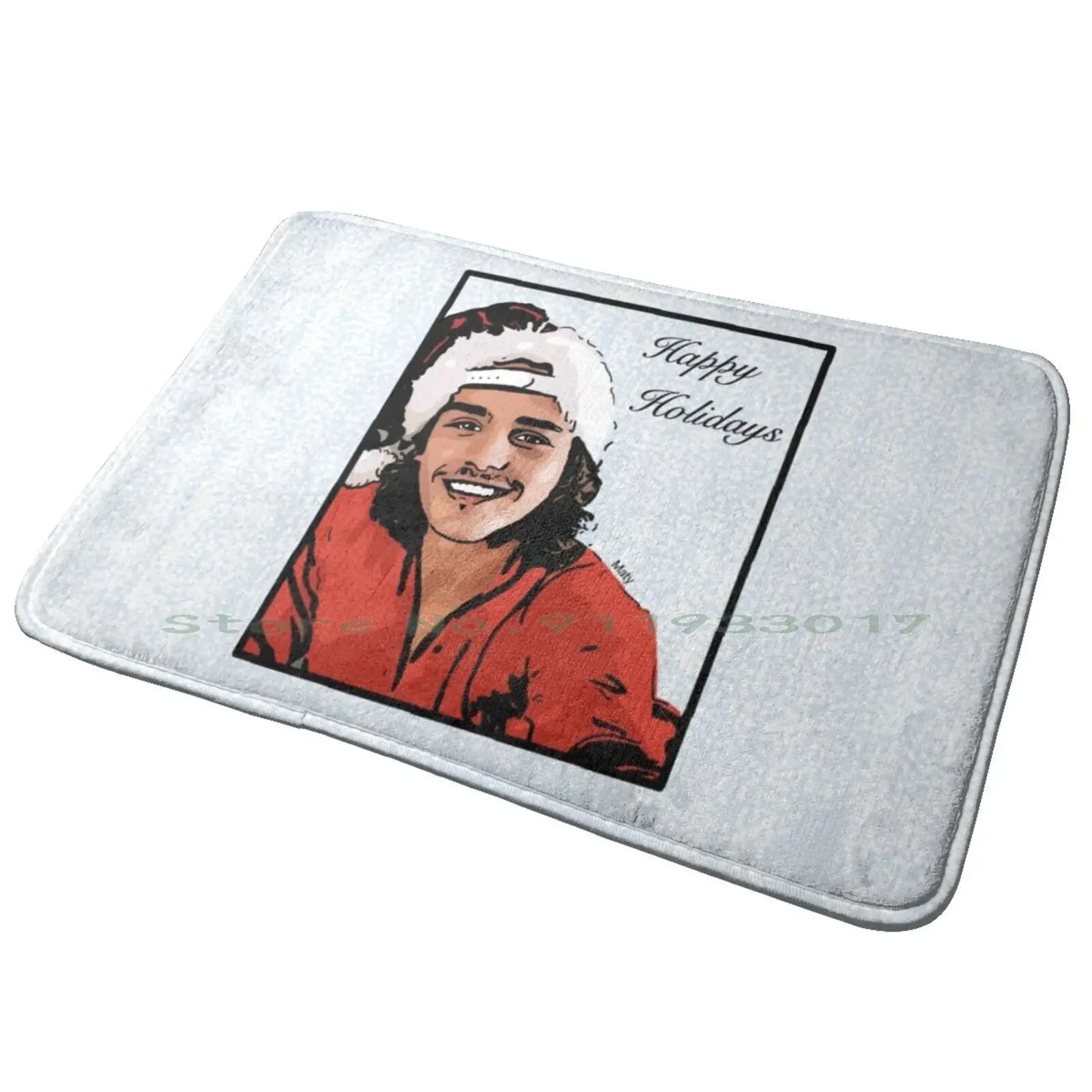 Santa Charlie Entrance Door Mat Bath Mat Rug Charlie Gillespie Luke Patterson Santa Happy Holidays Jatp Julie And The Phantoms