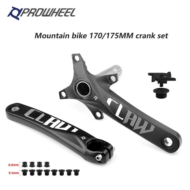 Prowheel MTB Crankset 170 175mm Mountain Bike Sprocket 32 34 36 38 40T Chainring Bicycle Pedivla Crank Arms for Bicycle