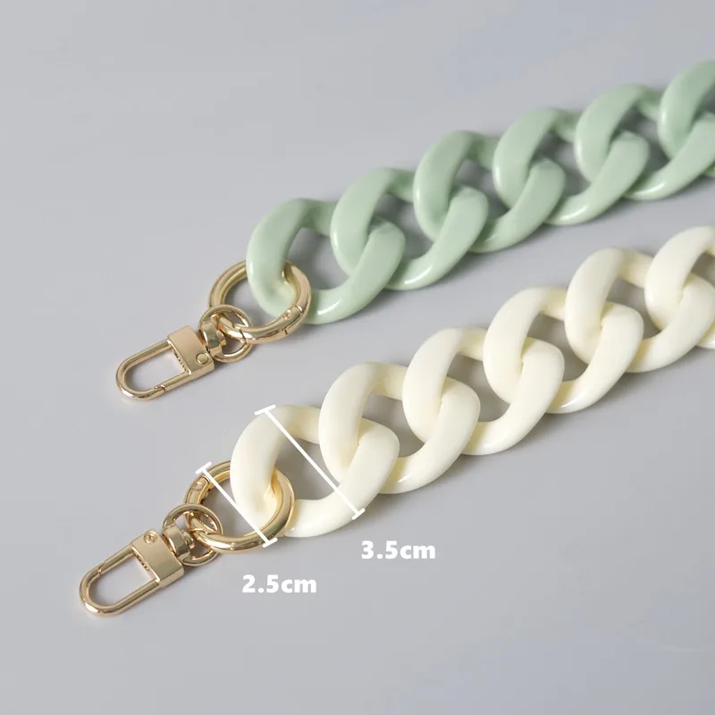 New Fashion Woman Bag Accessory Detachable Parts Replacement Chain White Green Red Luxury Strap Women Acrylic Shoulder Chains