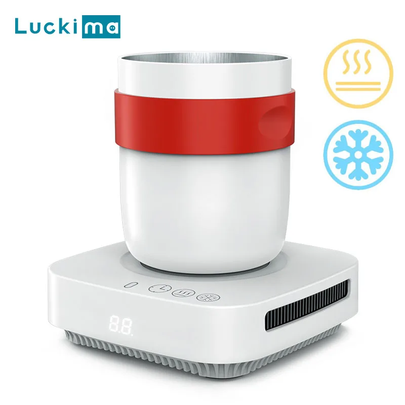 2 In 1 Smart Coffee Mug Cup Warmer with Water Bottle  for Office Home Milk Tea Water Heating Pad Cooling Beverage Plate