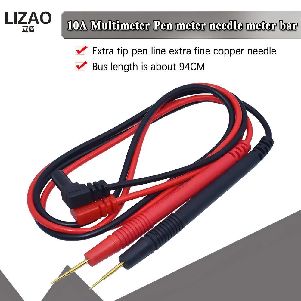 New 1 Pair 70cm Probe Multimeter Test Lead 1000v 10A Wire Pen Cable For Digital Meter Needle Tip Meter Needles Test Leads