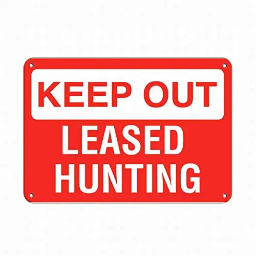 Warning Sign 12x16 Tin Metal Signs Keep Out Leased Hunting Hazard Sign Keep Out Signs