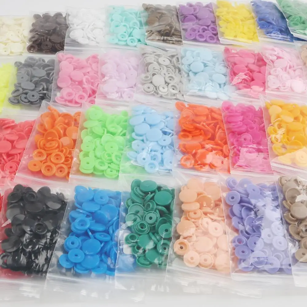 20Sets Snaps Button Fasteners T5 12mm Round Plastic Garment Sewing Accessories For Baby Clothes Clips Quilt Cover Sheet Button