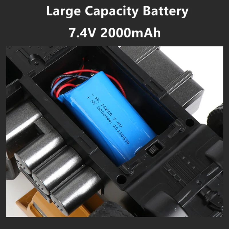 1:14大型リモートコントロールトラック、10KG積載、45分飛行時間、120M合金バケット、10CHシミュレートサウンド＆ライト電動RC玩具