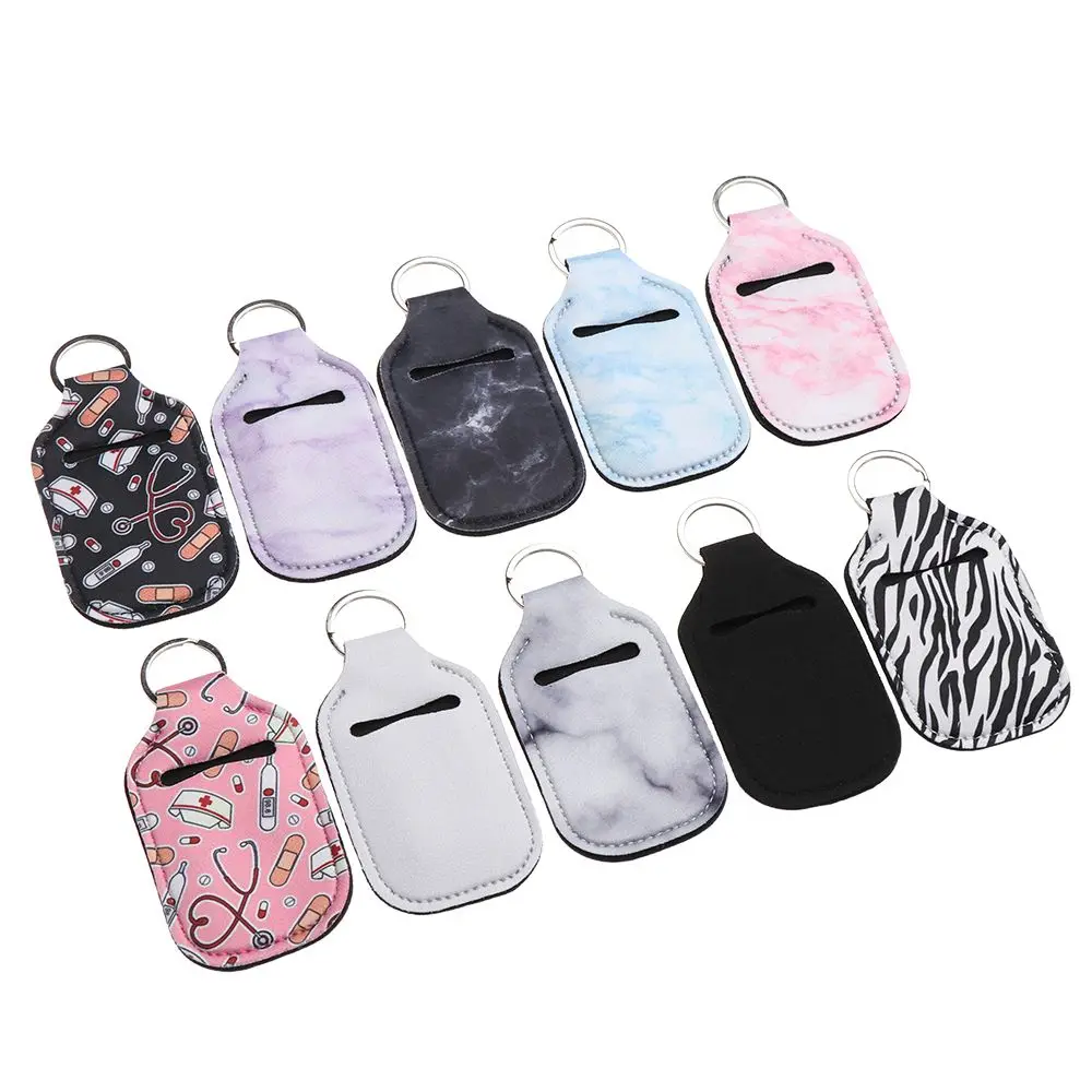 Keychain Carrier Flip-Top Reusable Bottles Refillable Containers Travel Bottle Keychain Holder Empty Container Hand Sanitizer