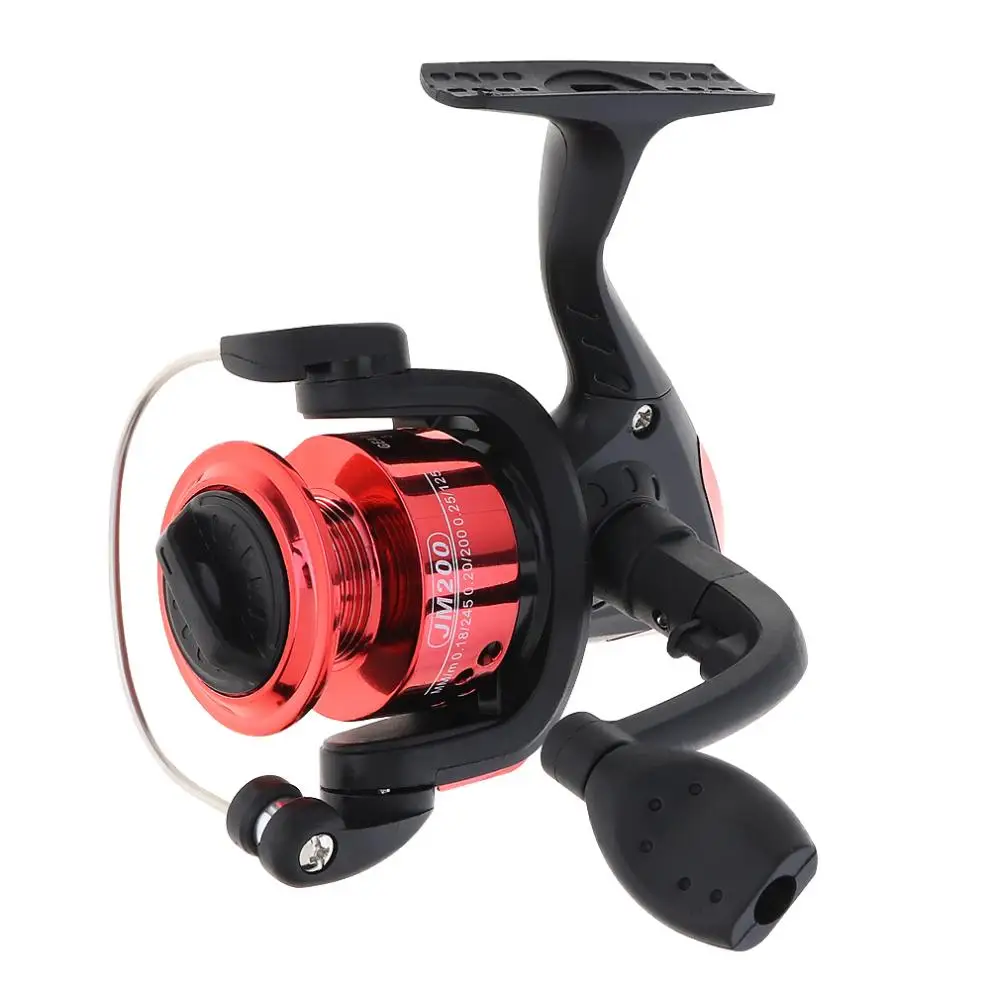 

Red / Blue Mini 200 Series 3BB Ball Bearing 5.2:1 Gear Ratio Spinning Fishing Reel 100m 3# Loops Rotate Fishing Reel