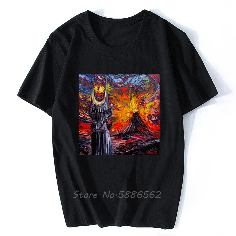 Van Gogh Never Saw Mount Funny T Shirt Men Summer New White Casual Homme Short Sleeve Cool Tshirt Unisex