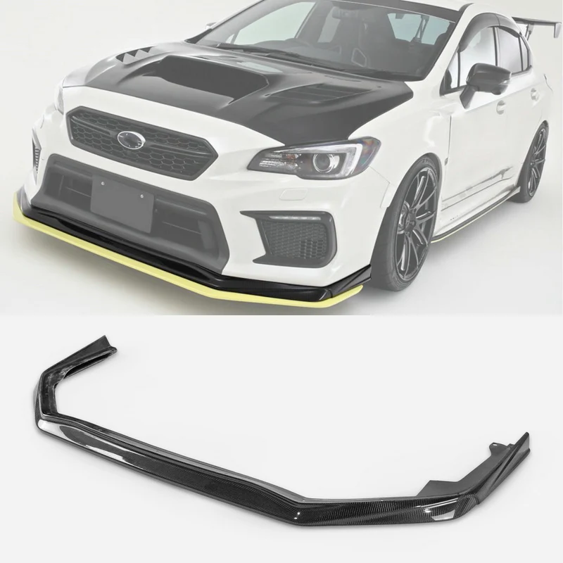 

VRSA1 Style Carbon Fiber Front Lip (Facelifted) Glossy Finish Bumper Splitter Tuning Kit For Impreza 2018 On WRX STI S4 VAB VAF