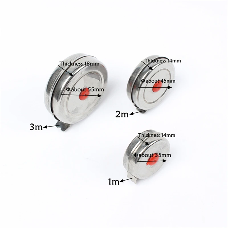 Mini Stainless Steel Tape Measure 1m 2m 3m Household Pull High Precision Tape Measure Ruler for Home Factory Office Woodworking