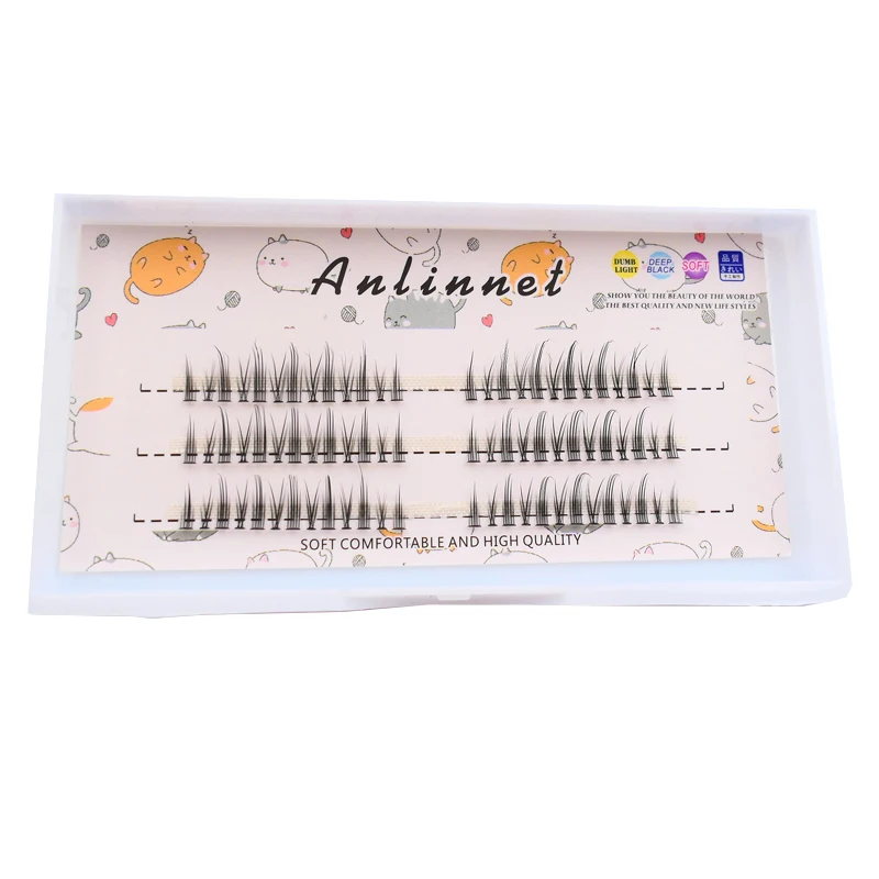 Anlinnet Little Devil Cosplay Lash Extension False Eyelashes A box of three pairs Japanese Fairy Eyelashes Daily Eye Makeup To