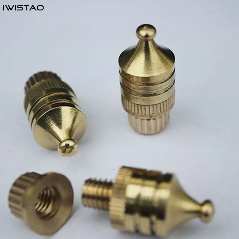 IWISTAO Dell'altoparlante di Rame Puro Piede Chiodo di Shock Spike Arrotondato M8 HIFI Altoparlanti Accessori