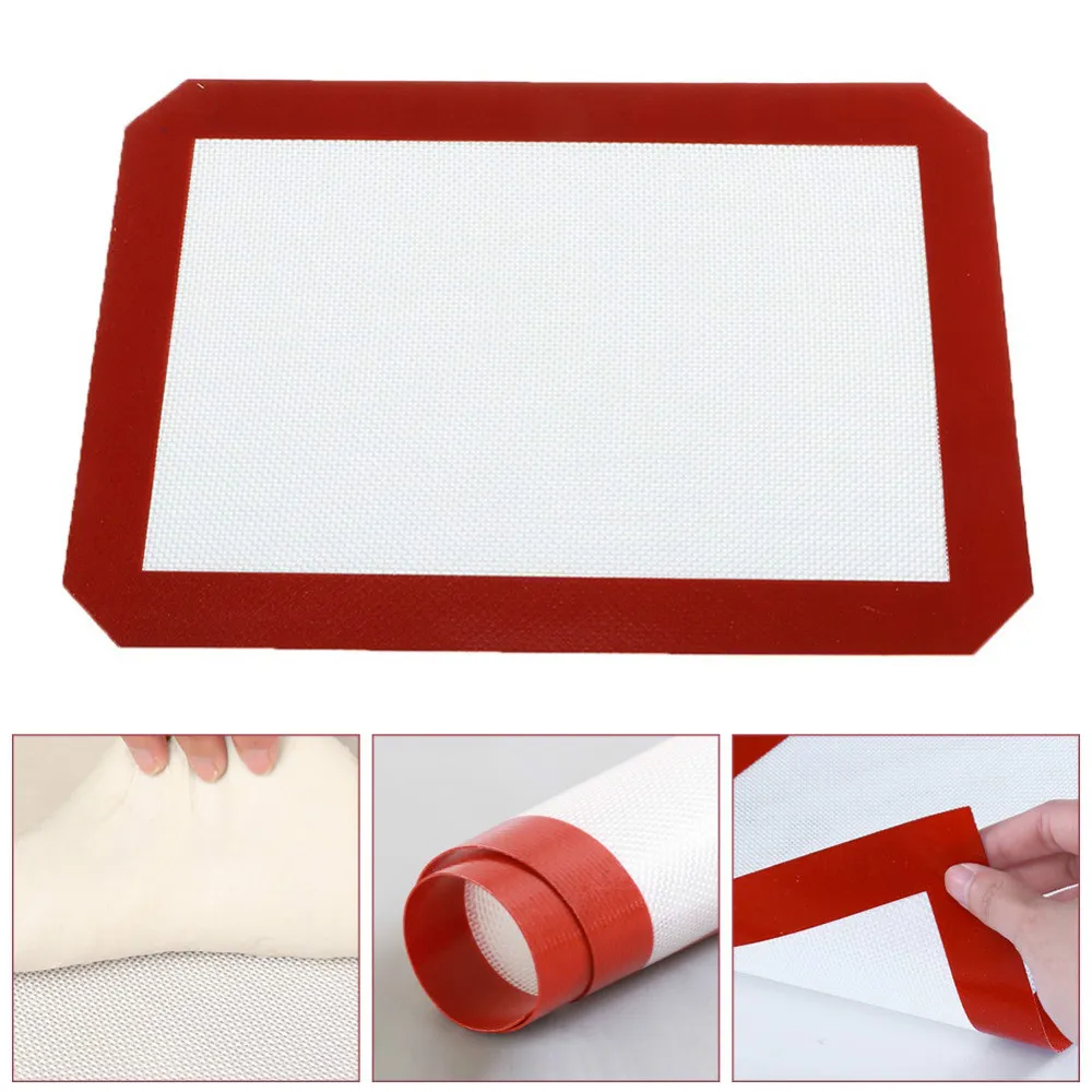 Green Edge/Red Edge Silicone Baking Mat Non Stick Pastry Oven Cake Baking Sheet Liner Pastry Tools For Kitchen