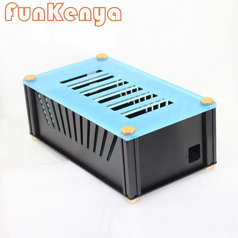 

Anodized Aluminum Case DIY Acrylic Cabinet W202 H143 D362 Tube DIY Amplifier Chassis Preamlifier Amp Enclosure Headphone