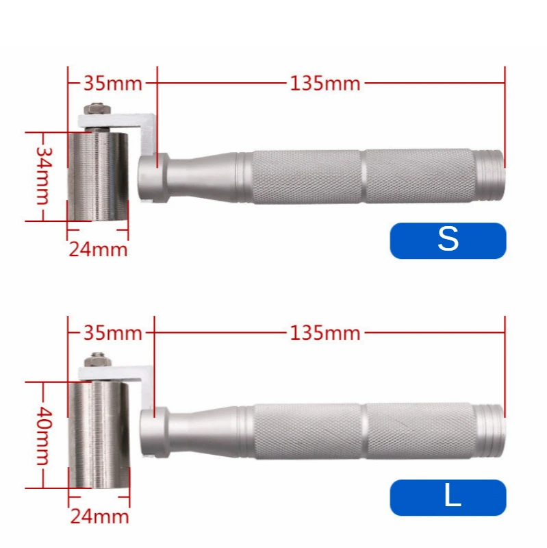 1PC 34mm 40mm Edelstahl Flache Edelstahl Wand Aufkleber Roller Werkzeug Hand DIY Lager Tragen Rad papier Druck Roller