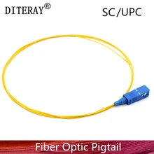 50/PCS SC/UPC fiber Pigtail Simplex 9/125 Single Mode Fiber Optic Pigtail 0.9mm PVC Yellow