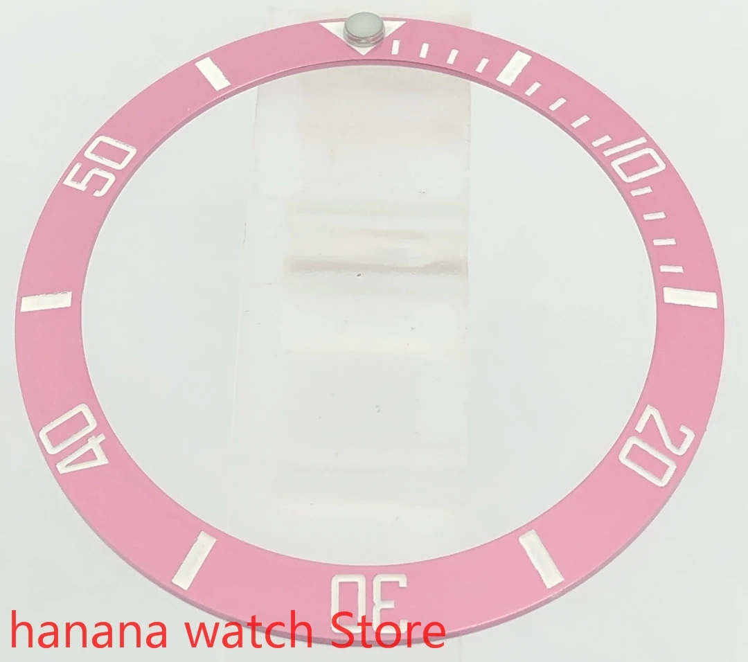 Brand new high quality 38mm pearl rotating watch bezel pink suitable for self-winding 40mm case men's watch