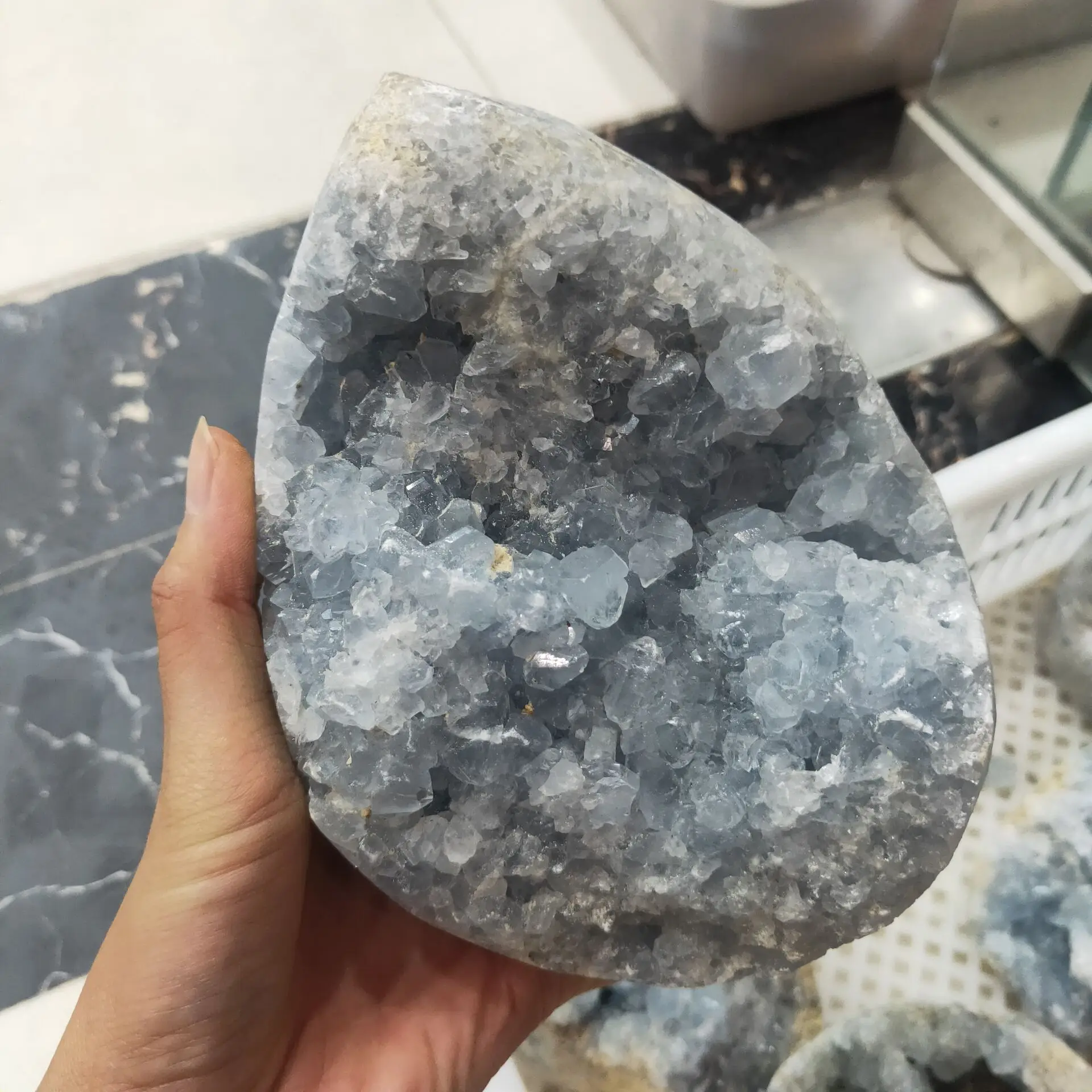 Kyanite Natural Rough Stone Celestite Kyanite Crushed Blue Decoration Teaching Cornucopia Crystal Mineral Stone Cave Specim