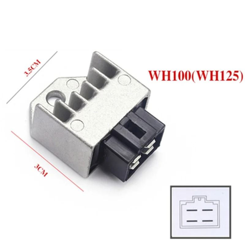 6v/12v 24v Motorcycle Rectifier Voltage Regulator Silicon Rectifier for GS GN WY GY6 CH125 FXD ZJ 110 Silicon Ignition 48v