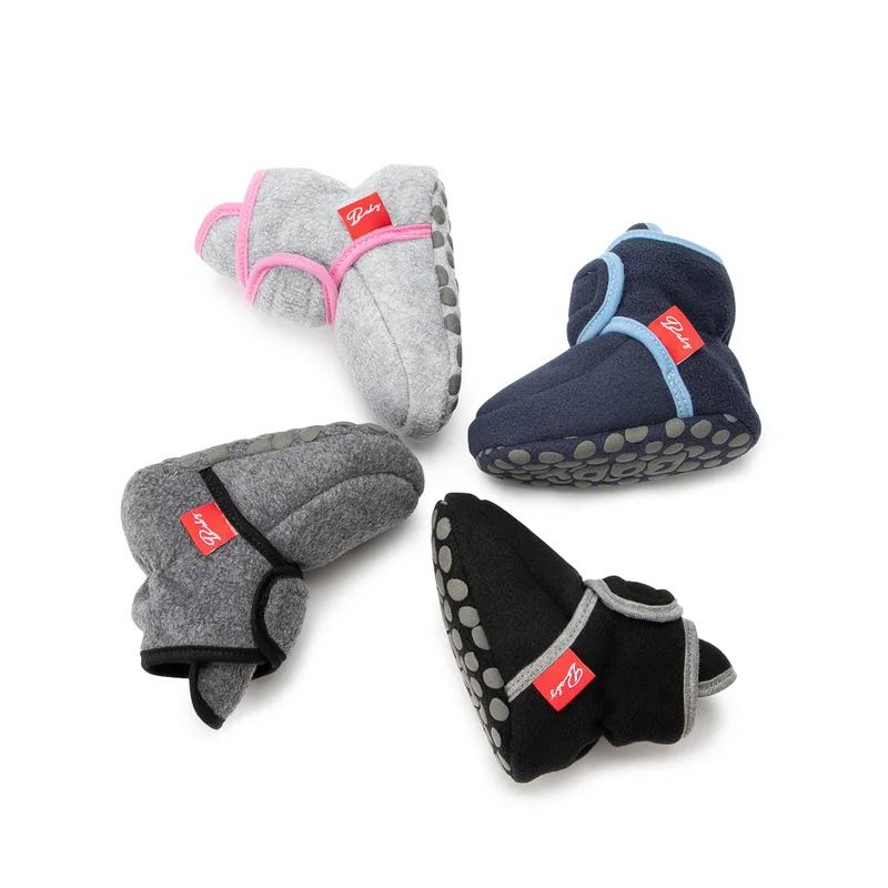 2021 New Baby Shoes Socks Baby Boy Girl Shoes Cotton Sole Soft Newborns Short Boots Toddler First Walkers Infant Crib Shoes