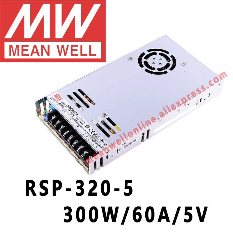 

Mean Well RSP-320-5 meanwell 5VDC/60A/300W Single Output with PFC Function Power Supply online store