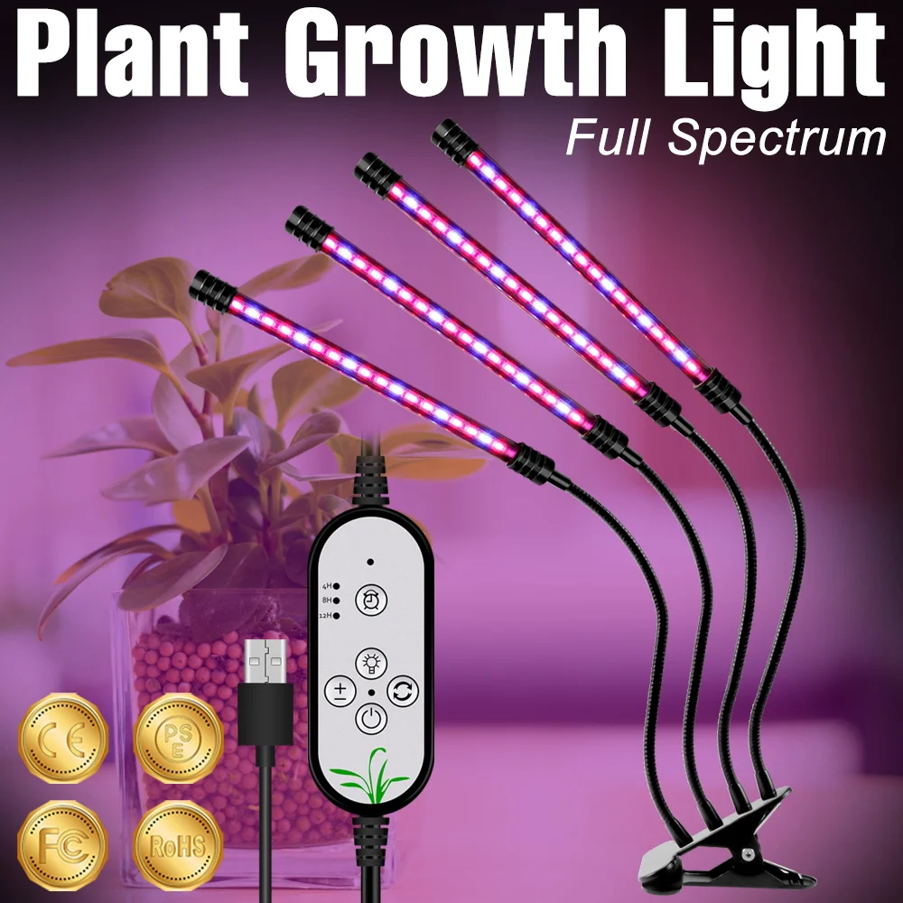 

LED Grow Lamp USB Phyto Light Full Spectrum Plant Bulb DC5V LED Phytolamp For Indoor Hydroponics Seedlings Fitolampy Grow Tent