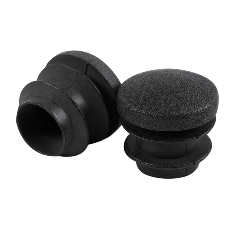 Tapón de plástico negro de 30 piezas, tapón de tubo redondo, 16Mm