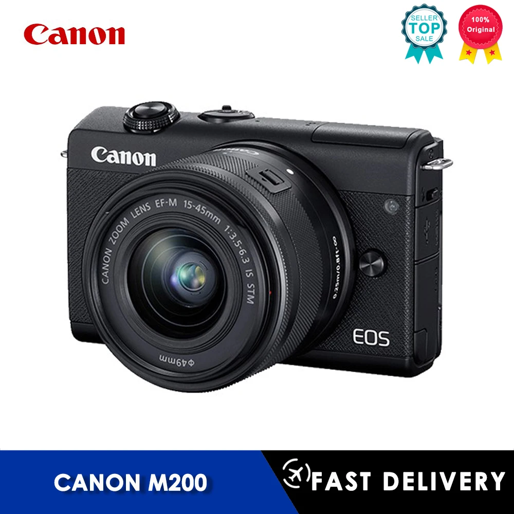 Canon M200 Mirrorless Digital Camera With 15-45mm Lens Vlogging Camera