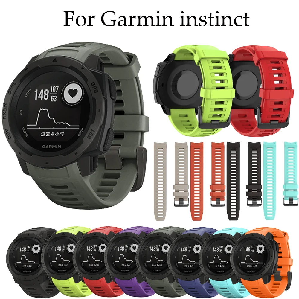 

Яркие силиконовые часы ремешок для смарт-часов Garmin инстинкт Смарт-часы 22 мм Замена Браслет ремешок аксессуары