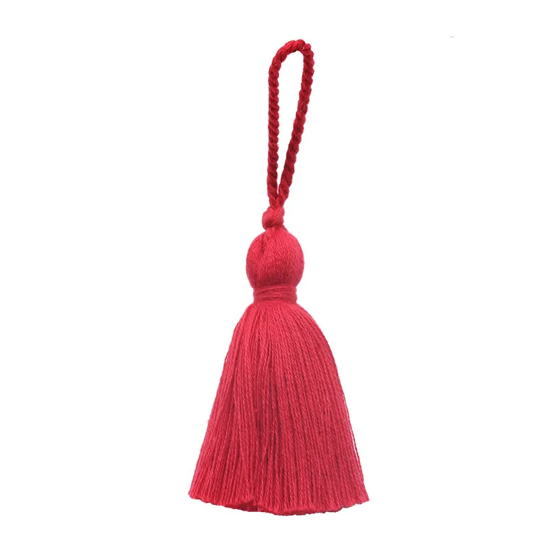 6pcs 11cm Cotton Tassels Fringe with Hang Line Rope DIY Craft Tassel Dangle Sewing Curtains Garment Home Decoration Accessories