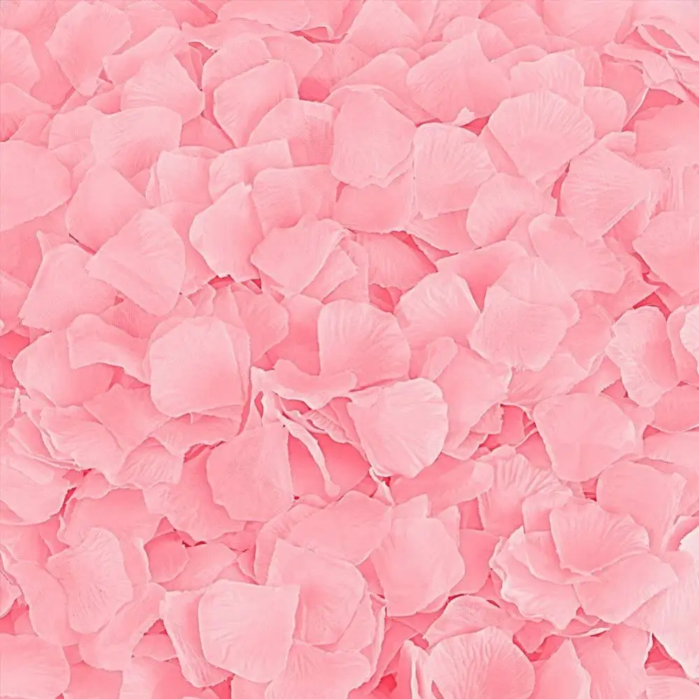 1000pcs 5*5CM Artificial Fake Rose Petals For Romantic Night Wedding Event Party Decoration Color Gold Red White Wedding Flower