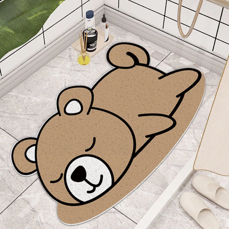 Cartoon Enterance Doormat Bathroom Non-slip Mat Waterproof Hollow Shower Floor Mat Household Anti-fall Floor Mat