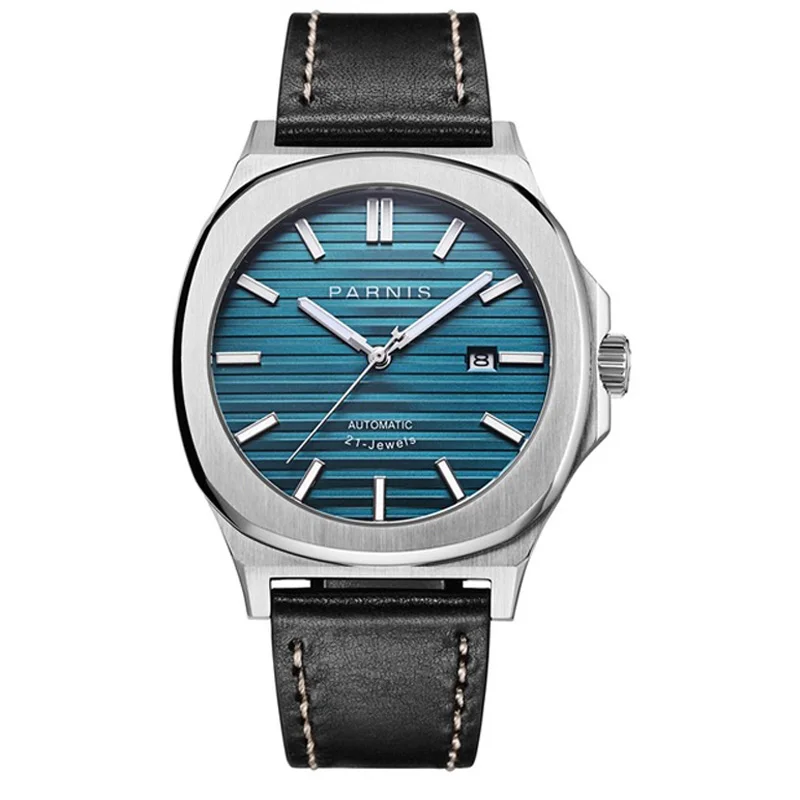 

PARNIS Men Automatic Watch 42mm Mechanical Wristwatch Waterproof Clock Sapphire Relogio Masculino