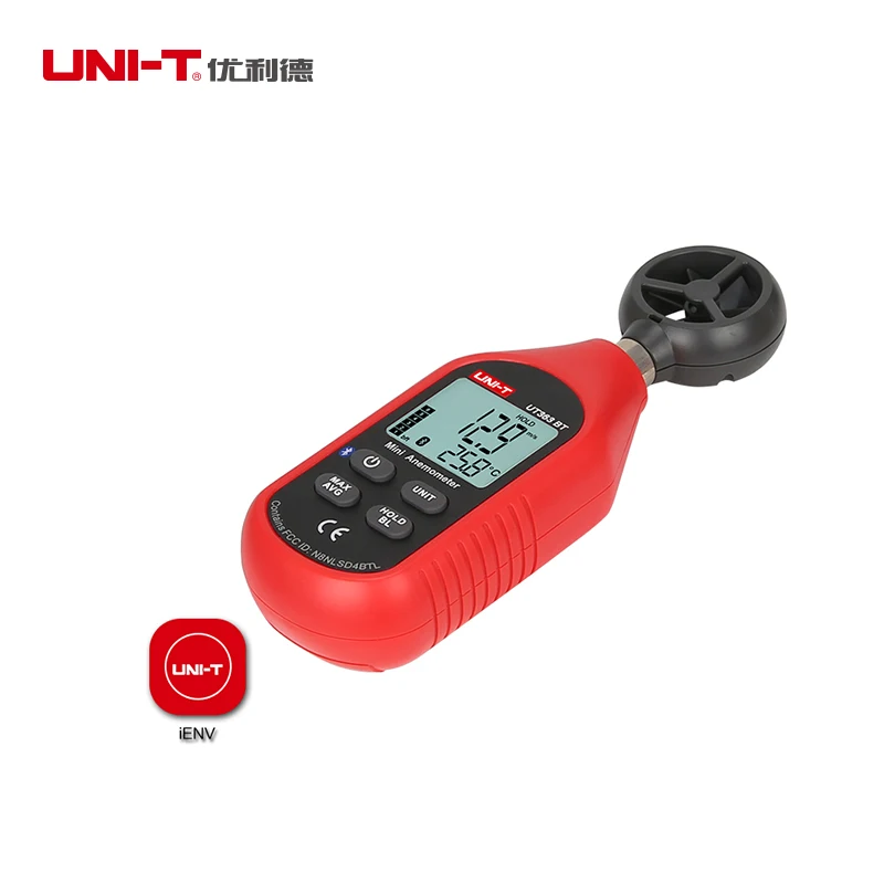 Imagem -03 - Uni-t Handheld Anemômetro Digital Medidor de Velocidade do Vento 030 m s Lcd Exposição do Fluxo de ar de Velocidade Anemômetro