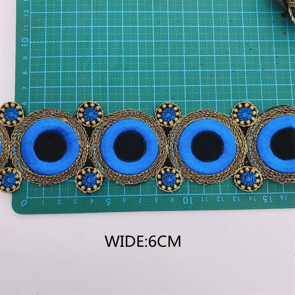 6Meters Fashion Iron on flower  Lace Ribbon  Embroidered Flower Trim Tape Fabric DIY Clothes