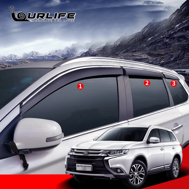 

For Mitsubishi Outlander 3 2016-2020 2021 Auto Window Visor Shade Rain Stick Exterior Protection Car Accessories Trim Styling