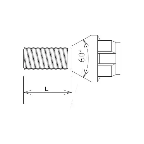 Anti-theft screws 12/1,25 L:27 MM. Conical key: 17/19