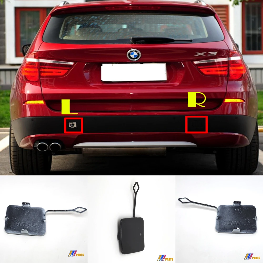 Fit 11-14 Left&Right BMW X3 F25 18d 18i 20dX 20i 20iX 28iX 30dX 35dX 35iX xDrive sDrive SAV REAR TOW COVER