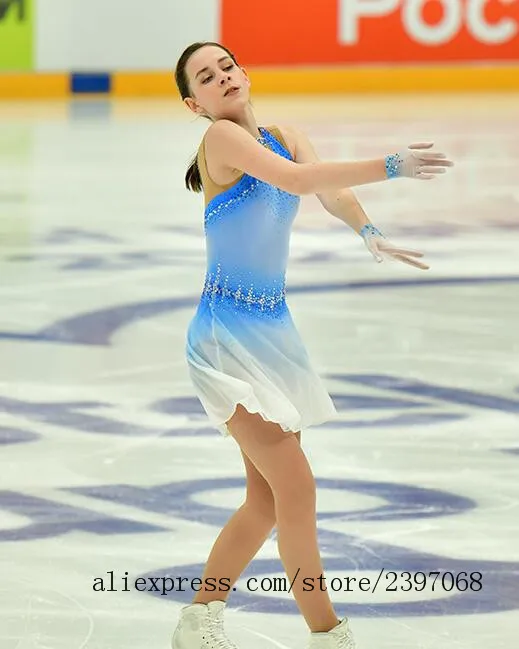 

blue figure skating dress for women custom figure skating dresses girls competition figure skating dress free shipping