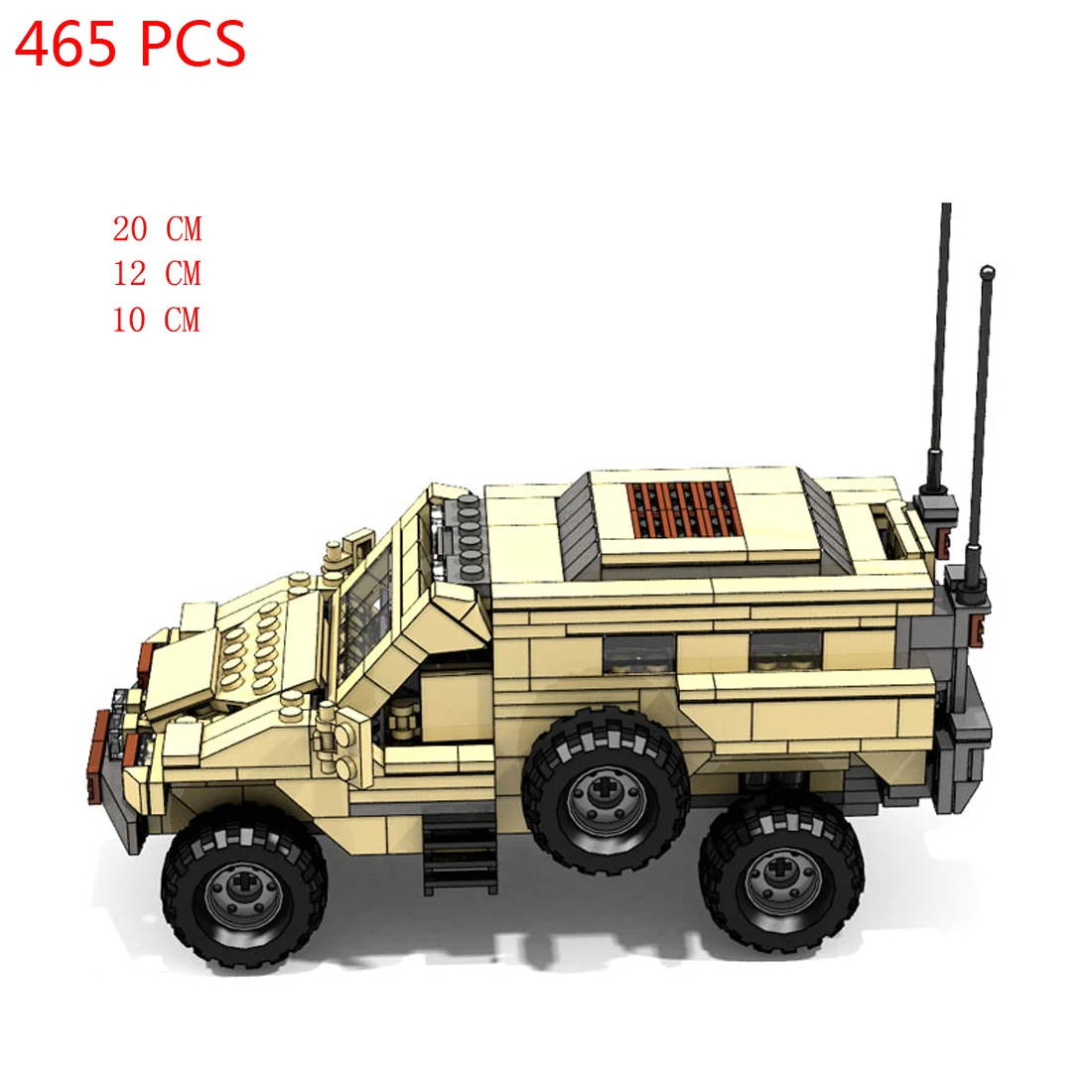 ร้อนทหาร WW2 US Army Modern Technical เปอร์เซียอ่าวสงคราม Hummers ยานพาหนะอาวุธอุปกรณ์ Building Blocks อิฐของเล่น