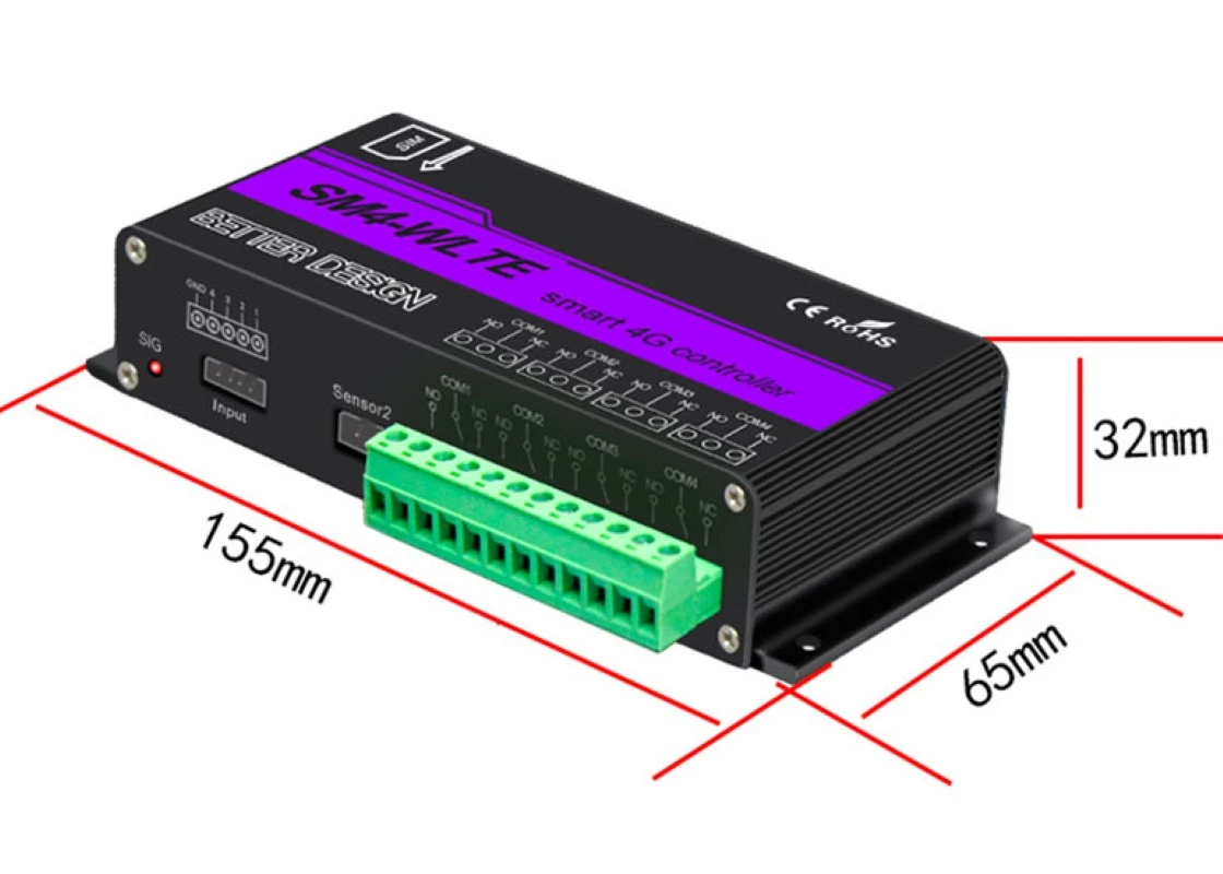 4 4g lte 3グラムgsmリレーコントローラSM1リモコン電源スイッチsmsコールアプリgprsホーム軽自動車ドアアクセスゲートオープナーオフ