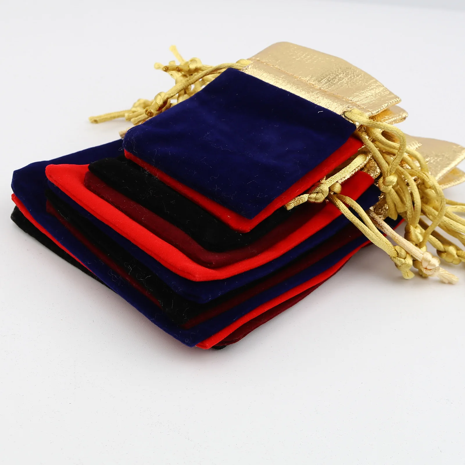 5PCs 9x7cm 12x9cm 16x12cm Velvet Drawstring Bags Storage Bracelets Jewelry Packaging Bags Candy Gifts Wedding Gold Bags Pouches