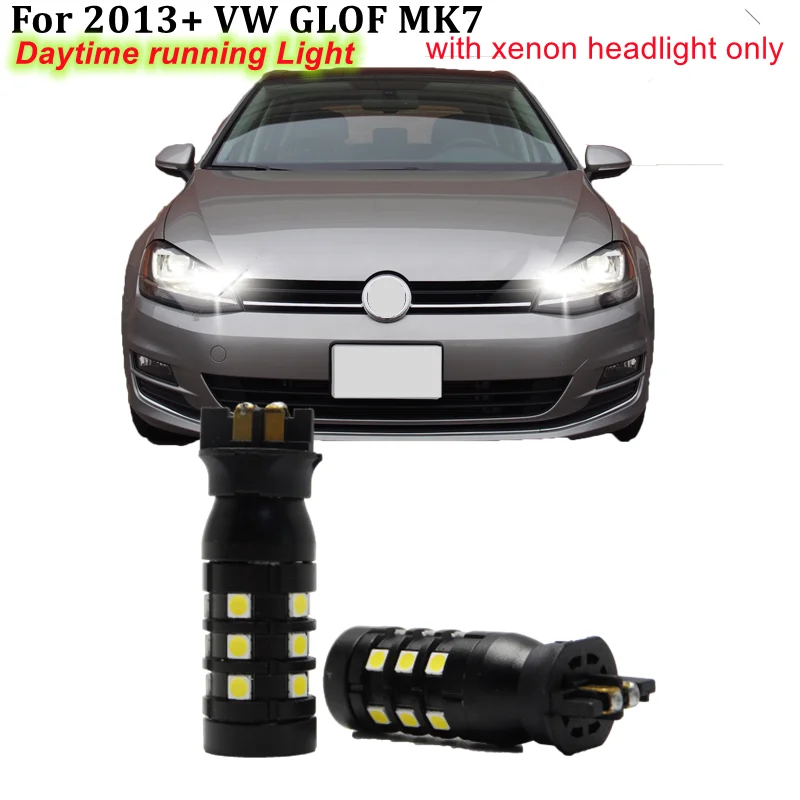 

2x Error Free PW24W PWY24W LED Bulbs For VW Volkswagen MK7 Golf7 GTI 2013up Projector Headlamp DRL Daytime Running Light