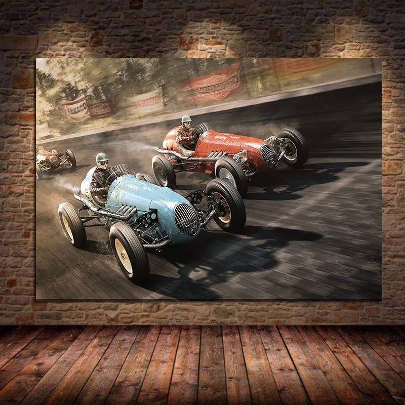 

Vintage Car Posters Retro Posters Classic Racing Car Artwork Wall Art Pictures Prints Canvas Painting for Living Room Decoration