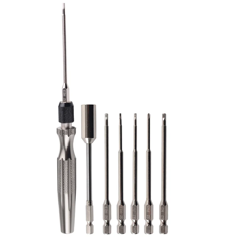 

6 IN 1 6.35mm 1.5/2.0/2.5/3.0 Hexagon screwdriver / PH1 Phillips screwdriver/ 10.0BOX socket screwdriver For T20/T30 Tool