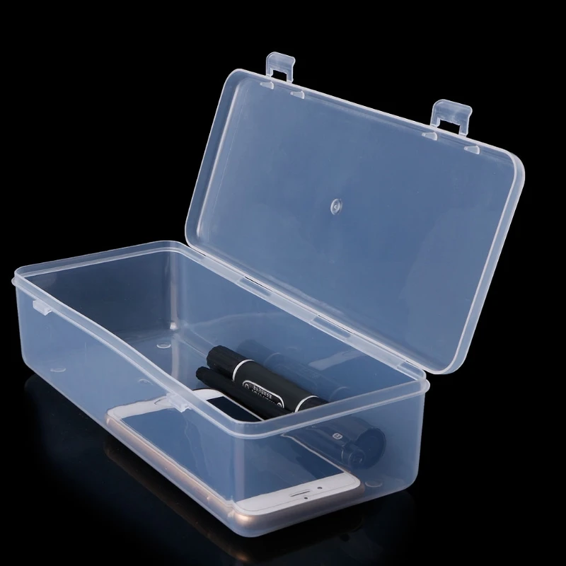 Rectangular Plastic Clear Storage Box Jewelry Container Case Bead Organizer Case