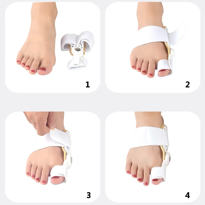 2Pcs Hallux Valgus Corrector  Bunions  For Toes Corrector Foot Finger Separator Toe Separator Foot Care Haluksy Bunion Corrector