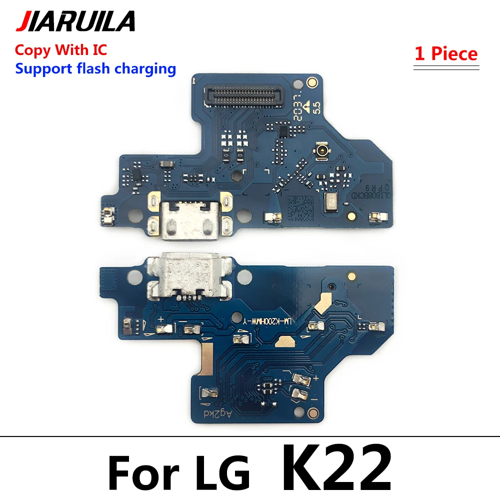 10Pcs，USB Sub Mic Board Dock Charger Connector Charging Port Flex Cable For LG K8 Plus K22 K41S K42 K50S K51S K52 K61 K51