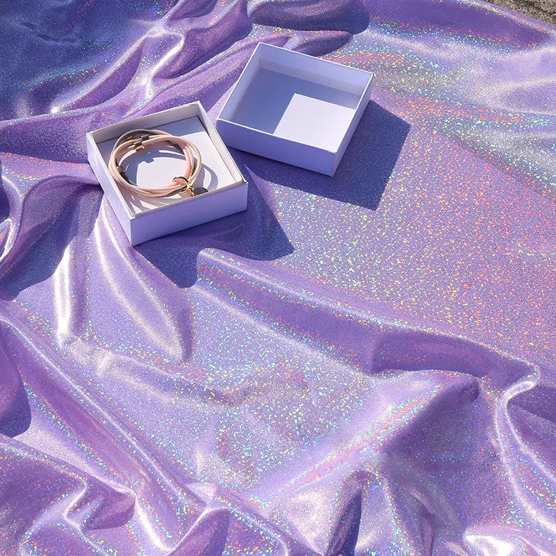 ניאון בד 50*150cm לייזר למתוח צבעוני מבריק בד שלב רקע דקורטיבי בד טילדה תפירת בובה